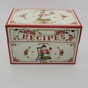 Vintage Stylecraft No. 18 Metal Recipe Box Mid Century Kitchen Tin